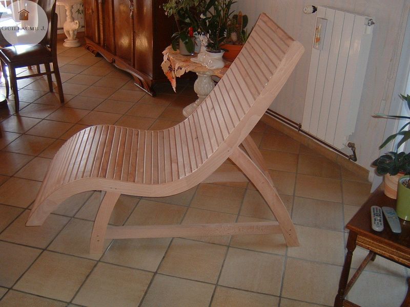 Chaise longue en bois – Guillaume Menuiserie