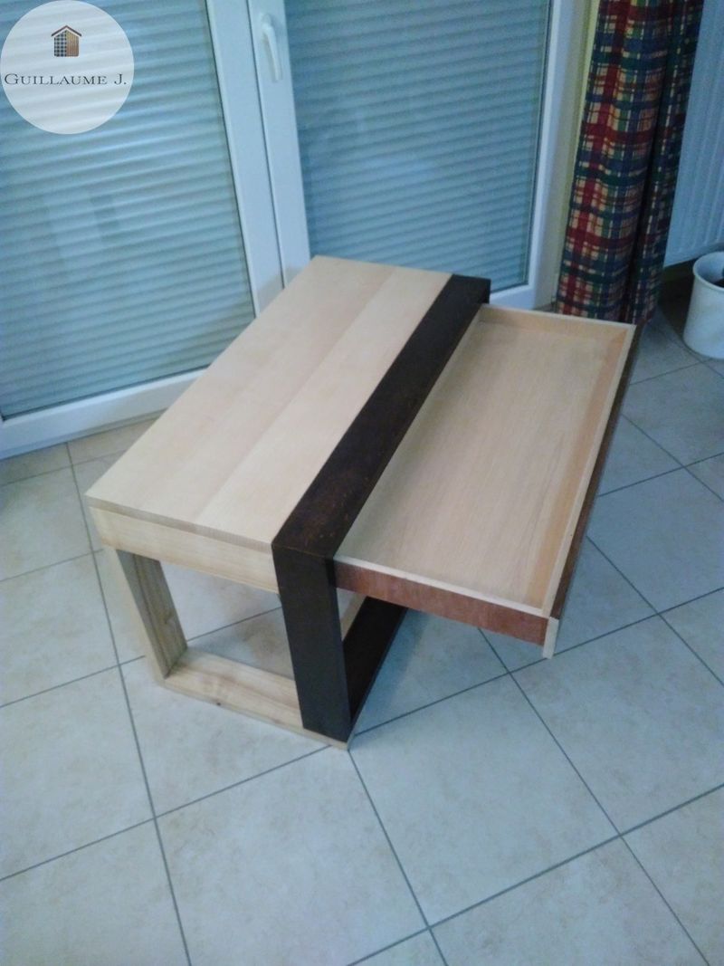 Table basse bicolore – Guillaume Menuiserie